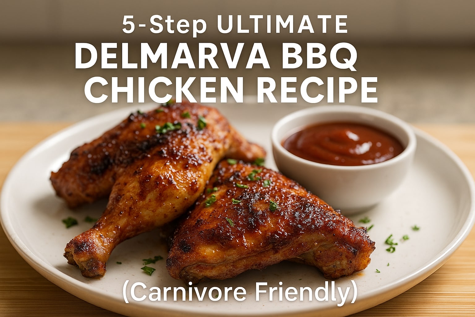 Grilled Delmarva BBQ Chicken Recipe with crispy skin and smoky flavor.